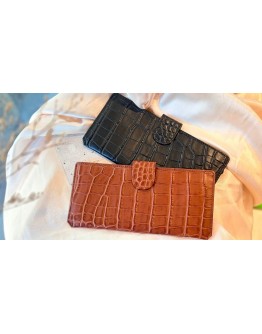 bucks&leather 牛皮鱷魚紋長夾