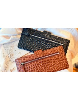 bucks&leather 牛皮鱷魚紋長夾