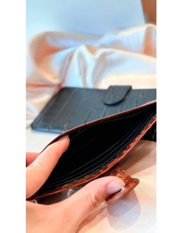 bucks&leather 牛皮鱷魚紋長夾