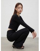 正韓OPPA設計師款素面微彈靴型褲