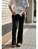 正韓OPPA設計師款素面微彈靴型褲
