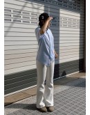 正韓OPPA設計師款素面微彈靴型褲