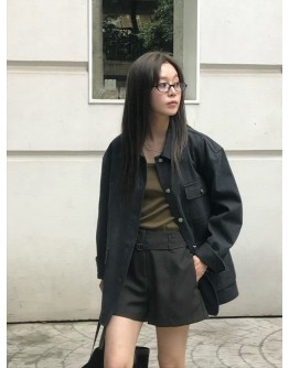 東大門設計師款 OVU多口袋立體剪裁工裝外套