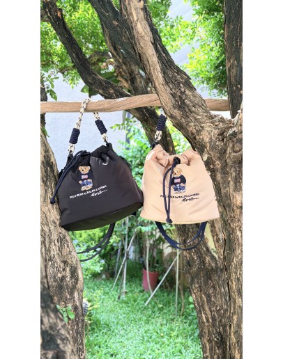 RALPH LAUREN 小熊刺繡輕量防潑水 2WAY 束口包 RALPH LAUREN 小熊刺繡輕量防潑水 2WAY 束口包