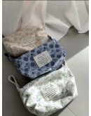 antique 小花帆布手提包