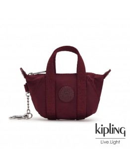 Kipling KPKI4829X081霧感胭脂紅迷你包款吊飾