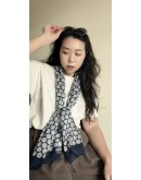 日本製 agnes b. 棉麻UV長版帕巾