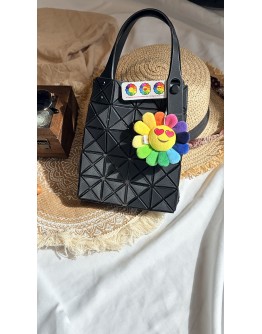 彩色小花雙面表情吊飾
