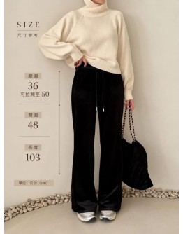 正韓設計師品牌 DEMAR微光澤質感喇叭褲