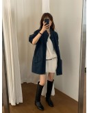 正韓設計師款 OUNCE立領輕工裝長版外套