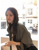正韓設計師款 OUNCE立領輕工裝長版外套