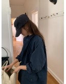 正韓設計師款 OUNCE立領輕工裝長版外套