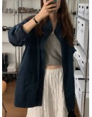 正韓設計師款 OUNCE立領輕工裝長版外套