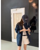 正韓設計師款 OUNCE立領輕工裝長版外套